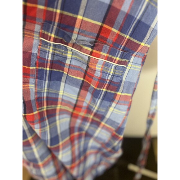 Polo Ralph Lauren Mens Red Multicolor Plaid Sleepwear Robe Small / Medium - Picture 6 of 10